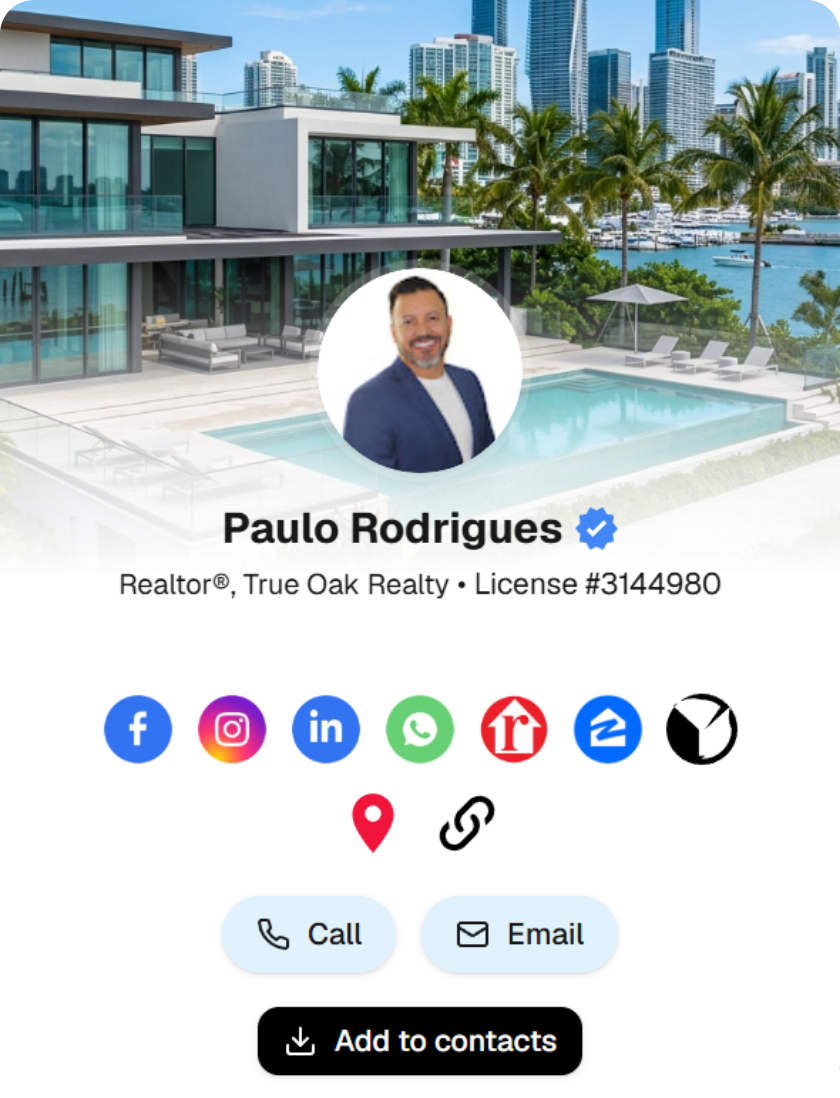 Agent profile card