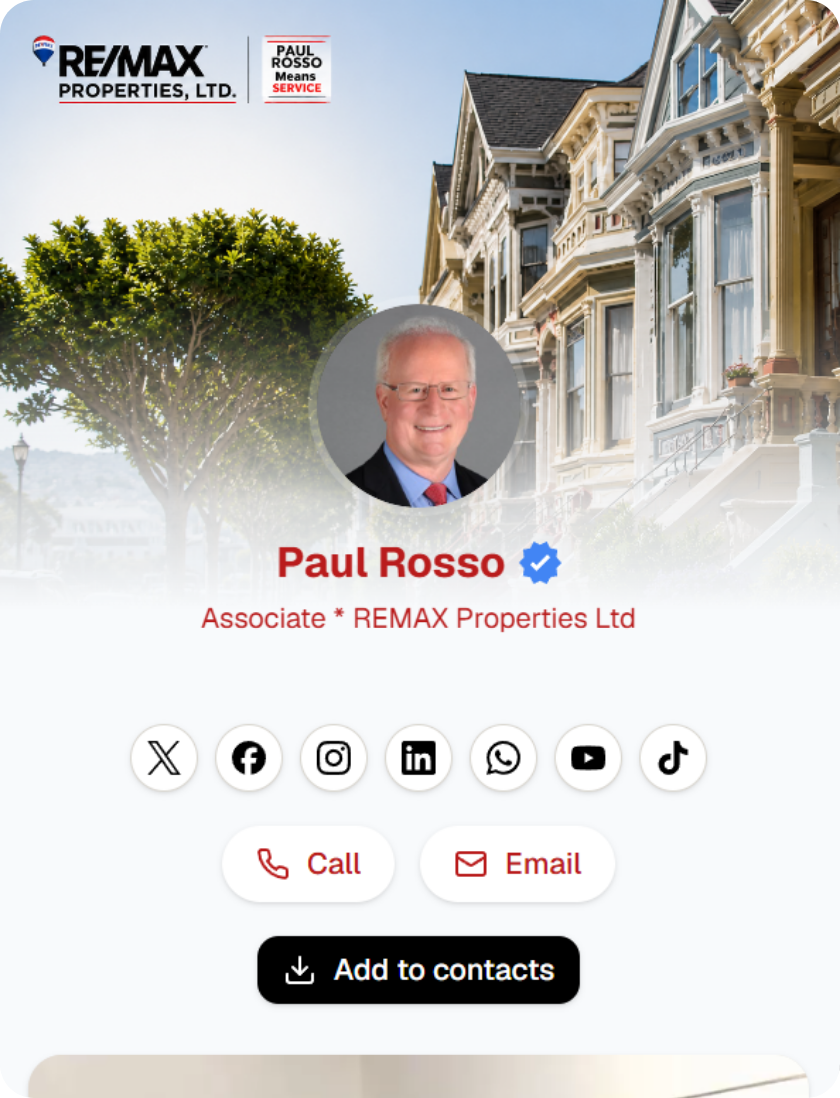Agent profile card